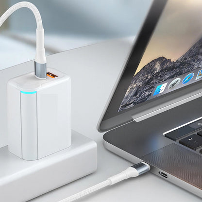 USB-C Data- en Oplaadkabel - USB-C 3MK Hyper N, 100W, 2m, Wit