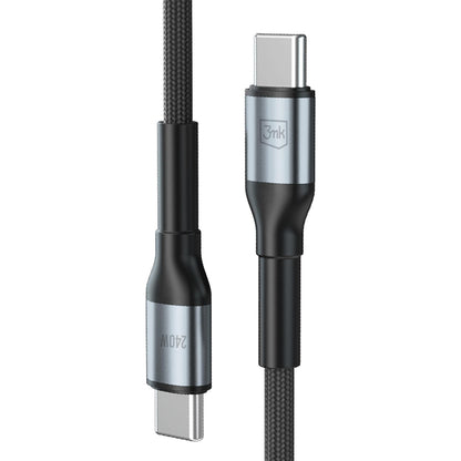 USB-C Data- en Oplaadkabel - USB-C 3MK Hyper N Thunderbolt 4, 240W, 3m, Zwart