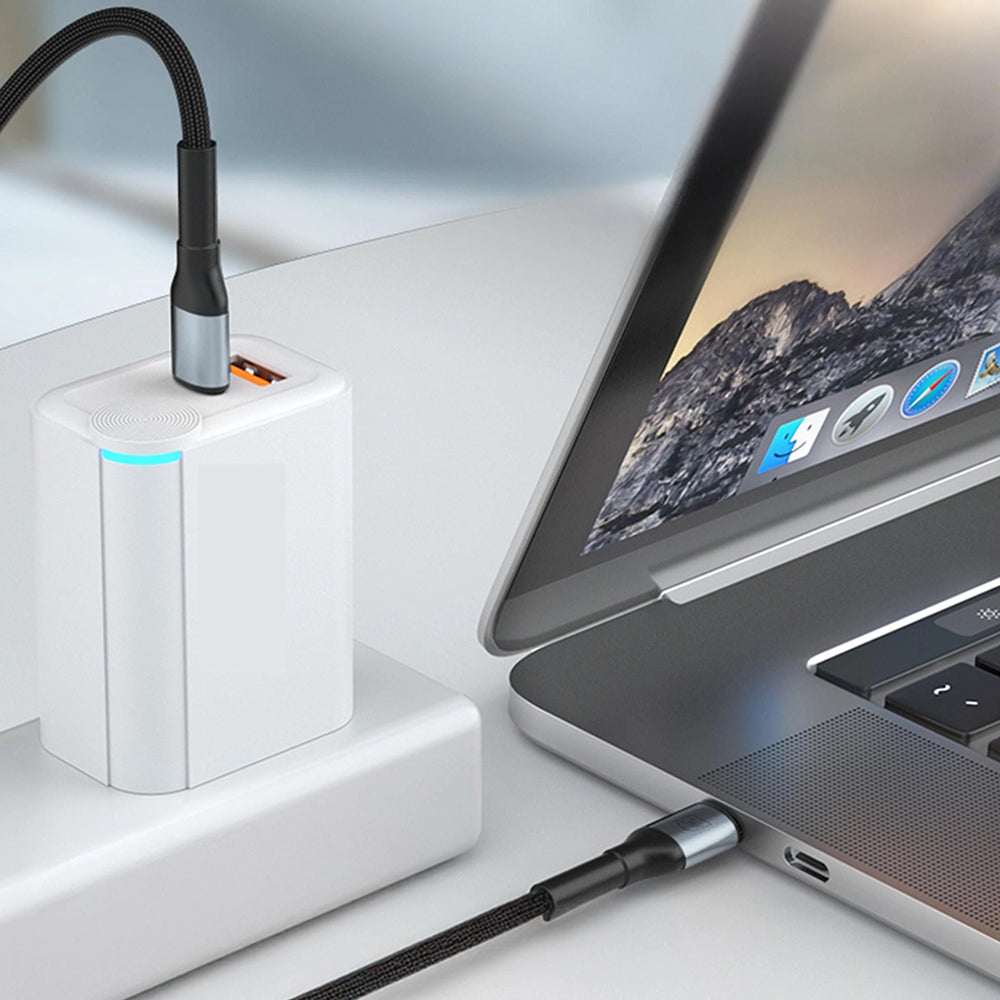 Data- en Oplaadkabel USB-C - USB-C 3MK Hyper N, 60W, 2m, Zwart