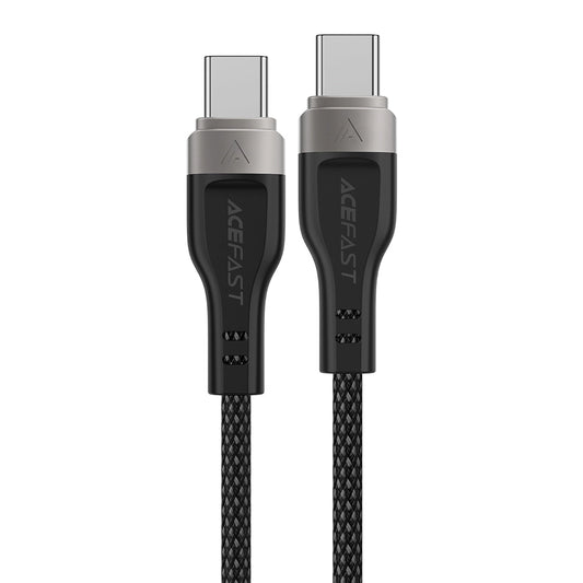 USB-C Data- en Oplaadkabel - USB-C Acefast C11-03, 60W, 1.2m, Zwart