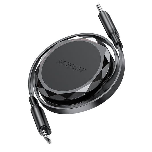 USB-C Data- en Oplaadkabel - USB-C Acefast C13-03, 60W, 0.8m, Zwart