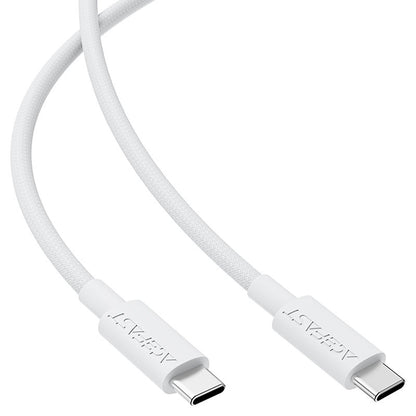 USB-C Data- en Oplaadkabel - USB-C Acefast C18-03, 60W, 1.2m, Wit