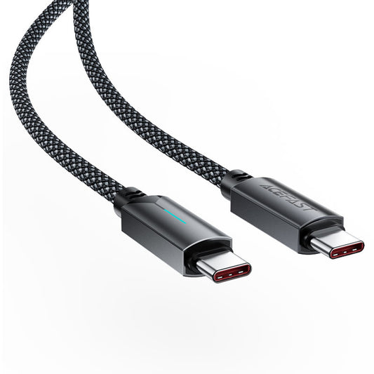 USB-C Data- en Oplaadkabel - USB-C Acefast C19-03, 60W, 1.2m, Zwart