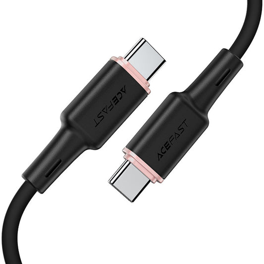 USB-C Data en Oplaadkabel - USB-C Acefast C2-03, 60W, 1.2m, Zwart