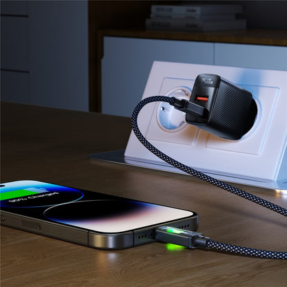 Data- en Oplaadkabel USB-C - USB-C Acefast C21-03, 60W, 1.2m, Zwart