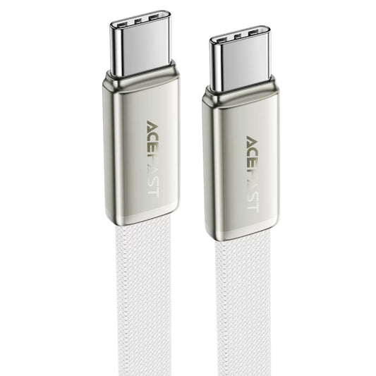 Data- en Oplaadkabel USB-C - USB-C Acefast C24-03, 60W, 1.2m, Wit