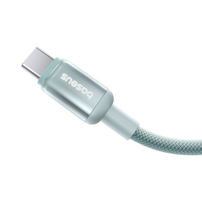 USB-C Data- en Oplaadkabel - USB-C Baseus Discolor, 100W, 1m, Blauw Groen E0420702