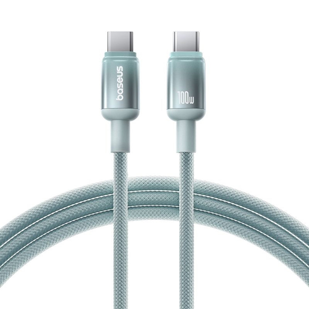 USB-C Data- en Oplaadkabel - USB-C Baseus Discolor, 100W, 1m, Blauw Groen E0420702