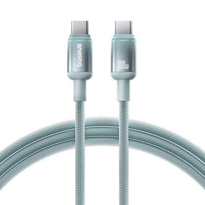 USB-C Data- en Oplaadkabel - USB-C Baseus Discolor, 100W, 1m, Blauw Groen E0420702