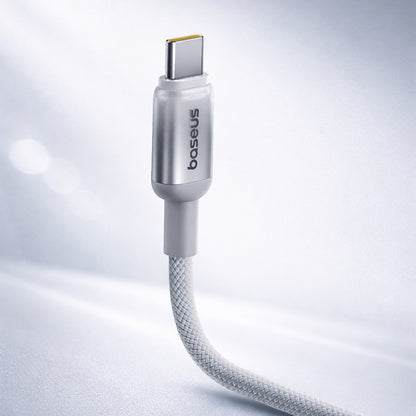 USB-C Data- en Oplaadkabel - USB-C Baseus Discolor, 100W, 2m, Zilver E0420800