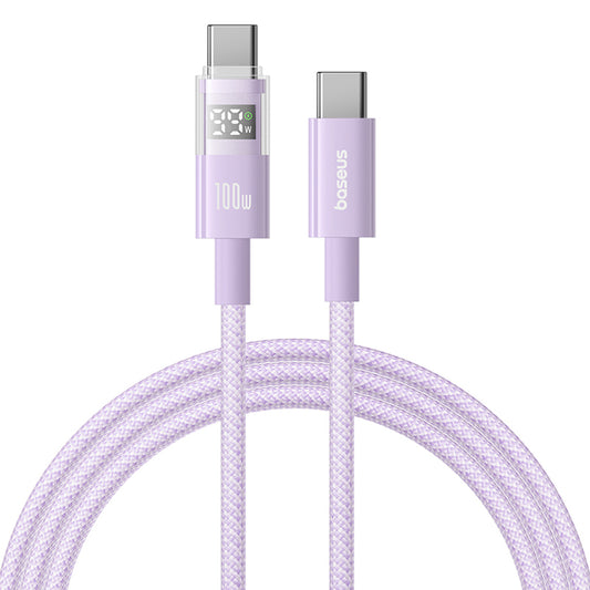 USB-C Data and Charging Cable - USB-C Baseus Display 2, 100W, 2m, Purple P10382702511-01