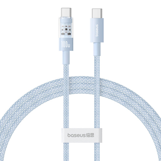 Data- en Oplaadkabel USB-C - USB-C Baseus Gem, 100W, 2m, Blauw P10373000311-01