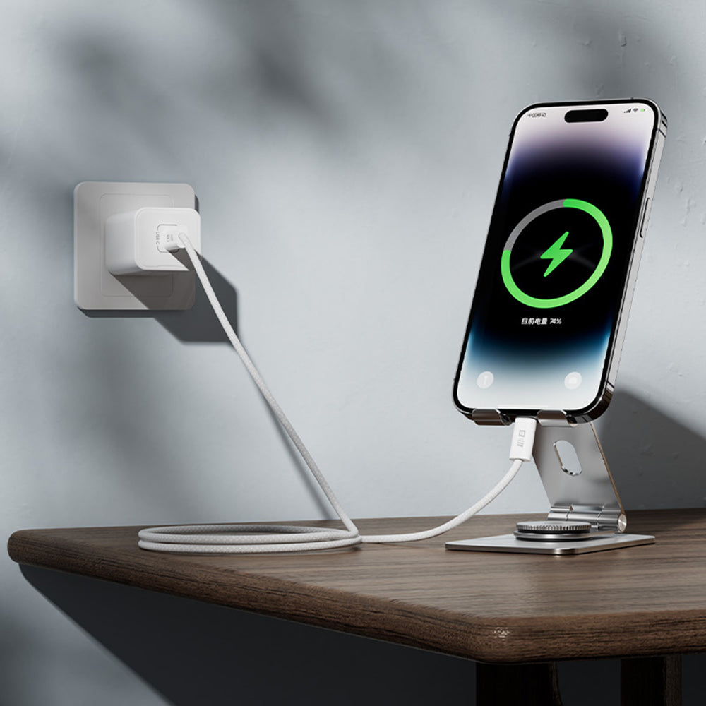 USB-C Data- en Oplaadkabel - USB-C Blueo, 100W, 2m, Wit