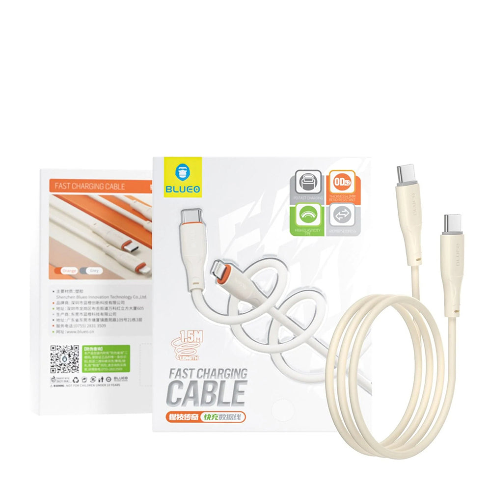 Data- en Oplaadkabel USB-C - USB-C Blueo Ape Legend, 100W, 1.5m, Gri