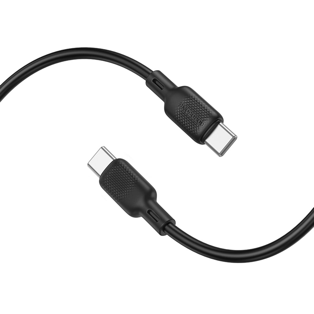 USB-C Data- en Oplaadkabel - USB-C Borofone BX113 Lenny, 60W, 2m, Zwart