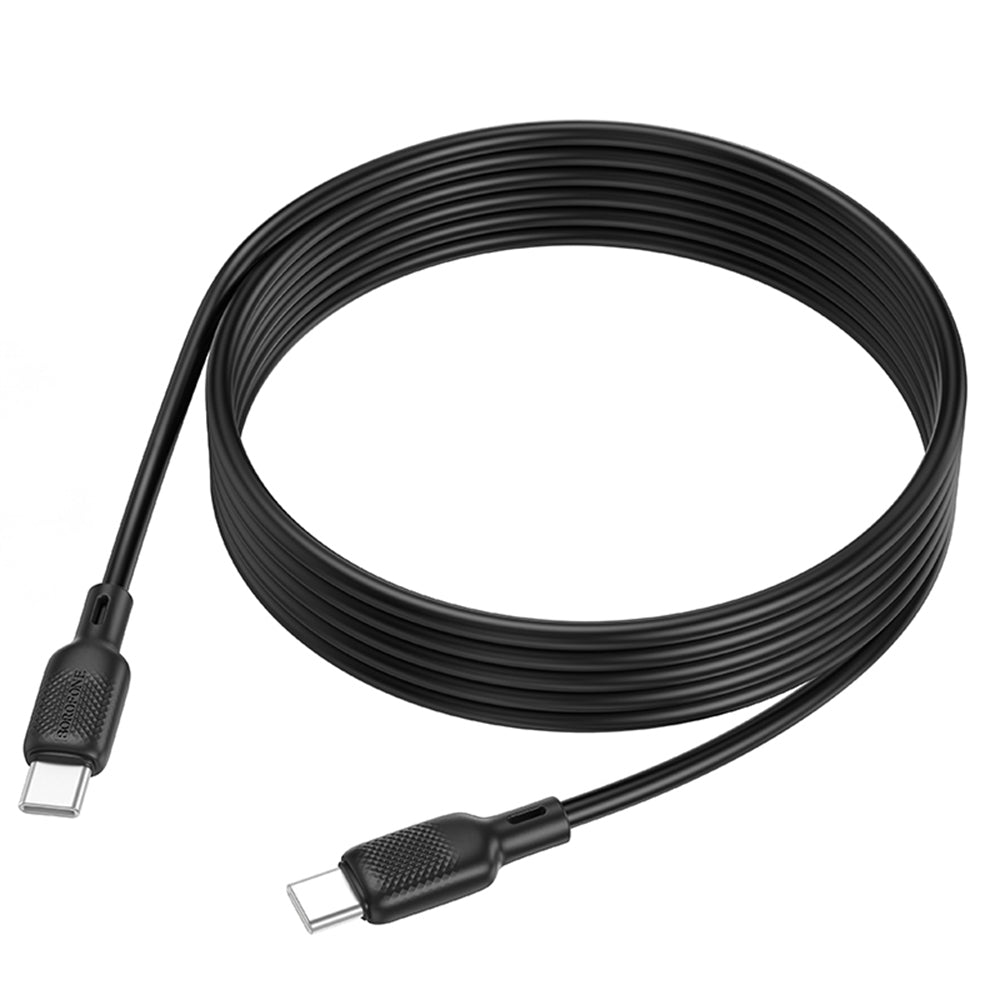 USB-C Data- en Oplaadkabel - USB-C Borofone BX113 Lenny, 60W, 2m, Zwart