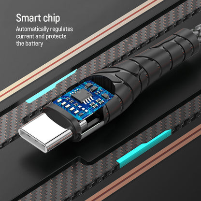 USB-C Data- en Oplaadkabel - USB-C ColorWay CW-CBPDCC040, 65W, 1m, Gri