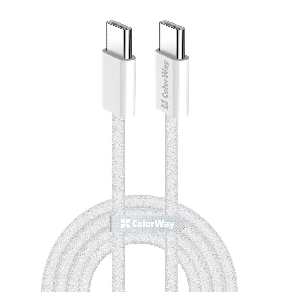 USB-C Data- en Oplaadkabel - USB-C ColorWay CW-CBPDCC061, 60W, 1m, Gri