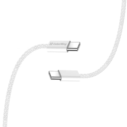 USB-C Data- en Oplaadkabel - USB-C ColorWay CW-CBPDCC061, 60W, 1m, Gri