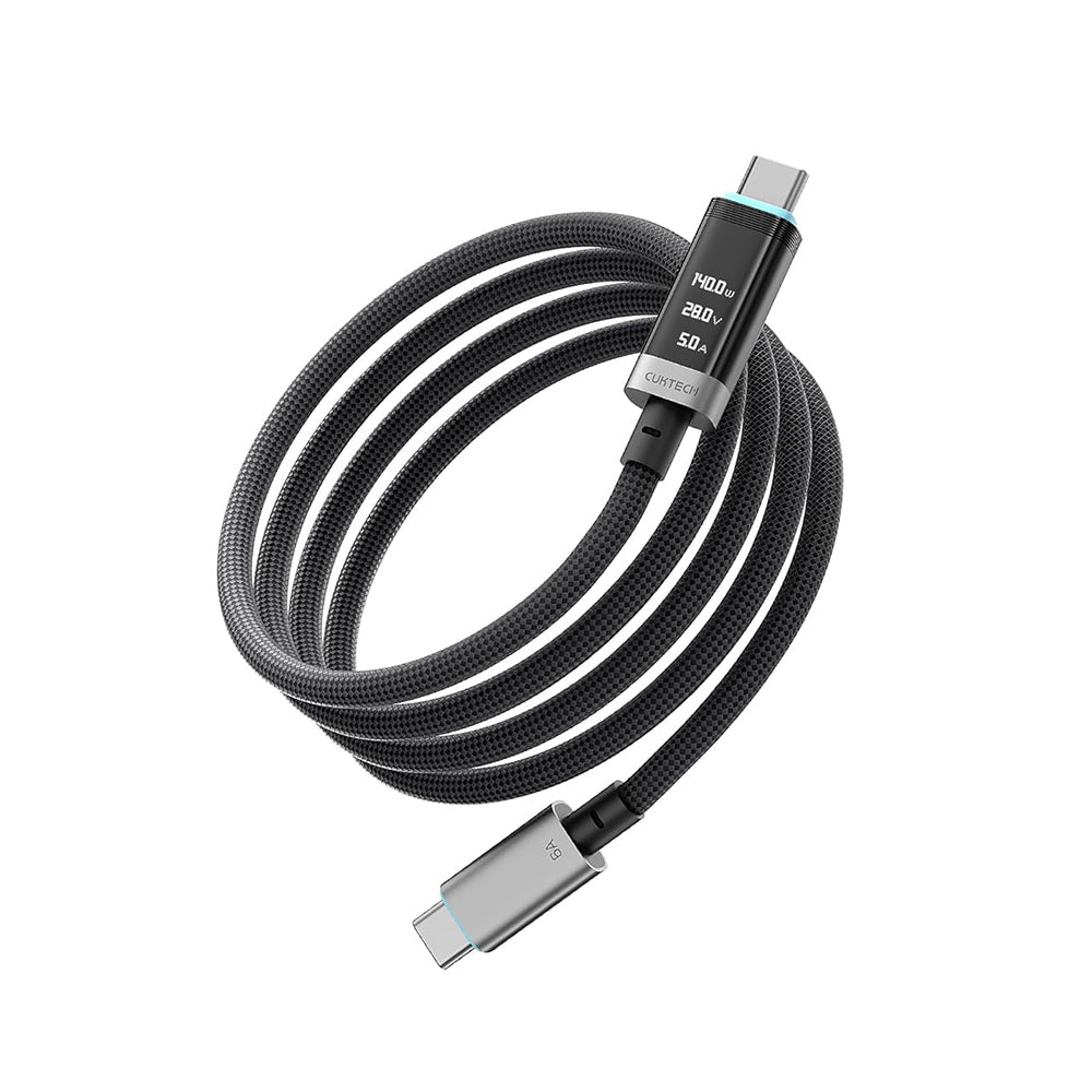 USB-C Data- en Oplaadkabel - USB-C Cuktech CTC620P Display, 240W, 2m, Zwart CCTC620POSBK