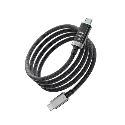 USB-C Data- en Oplaadkabel - USB-C Cuktech CTC620P Display, 240W, 2m, Zwart CCTC620POSBK