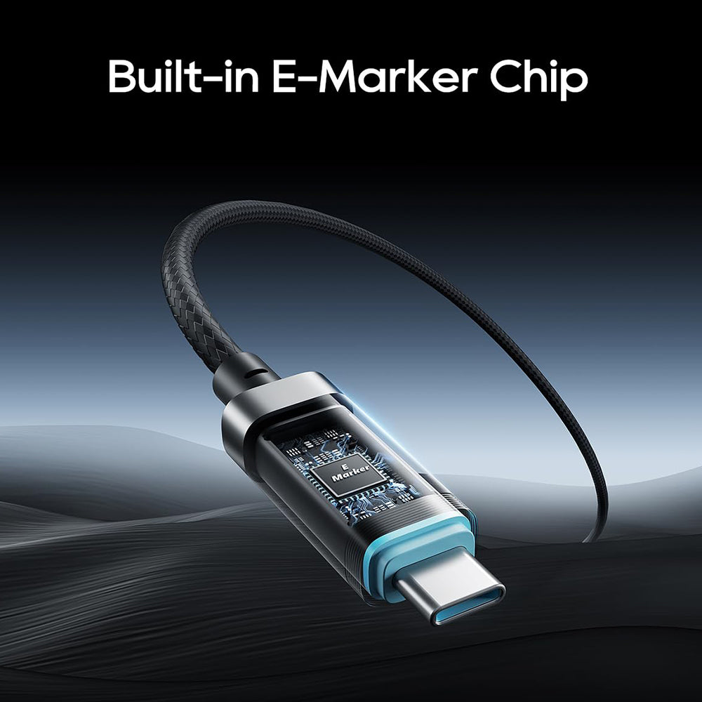 USB-C Data- en Oplaadkabel - USB-C Cuktech CTC620P Display, 240W, 2m, Zwart CCTC620POSBK