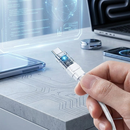 USB-C Data- en Oplaadkabel - USB-C Lito LD05, 60W, 1m, Wit