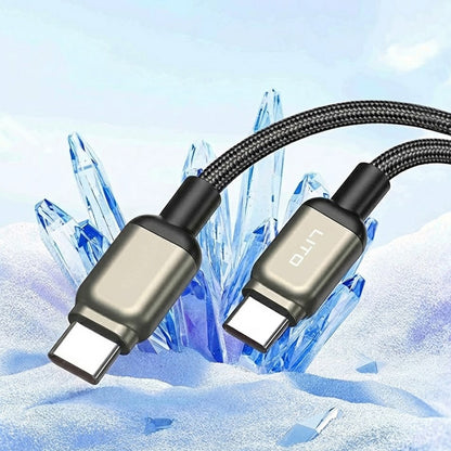 USB-C Data- en Oplaadkabel - USB-C Lito LD17, 100W, 1m, Zwart