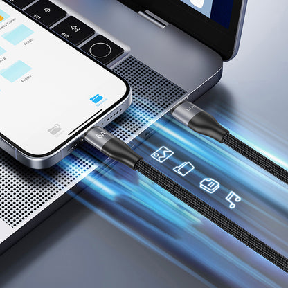 USB-C Data- en Oplaadkabel - USB-C Lito LD23CC, 100W, 1m, Gri