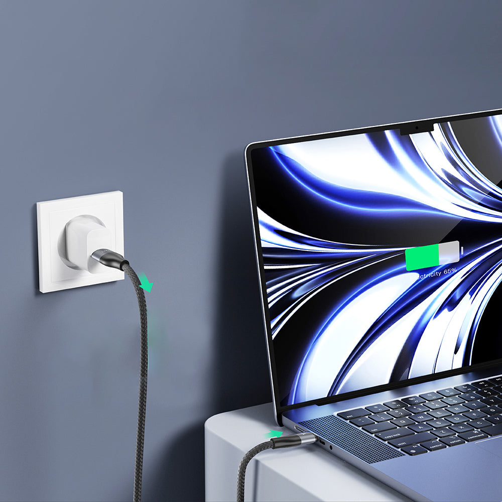 USB-C Data- en Oplaadkabel - USB-C Lito LD23CC, 100W, 1m, Gri