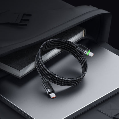 USB-C Data- en Oplaadkabel - USB-C McDodo CA-2000 Self Winding, 60W, 1.2m, Zwart