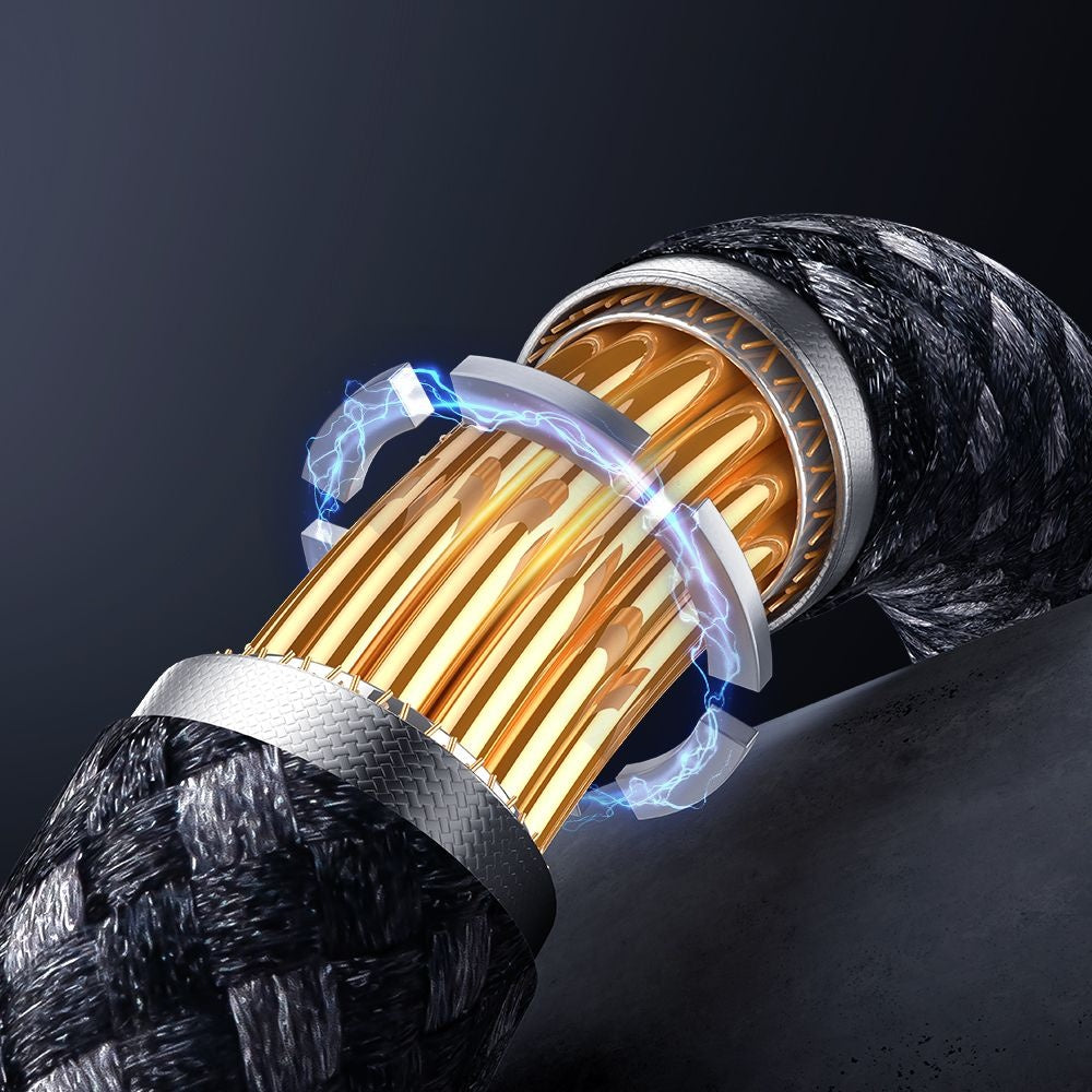 USB-C Data- en Oplaadkabel - USB-C McDodo CA-2000 Self Winding, 60W, 1.2m, Zwart