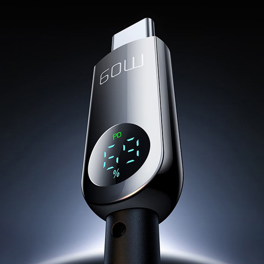 USB-C - USB-C McDodo CA-4780 Display Data- en Oplaadkabel, 60W, 1.2m, Zwart