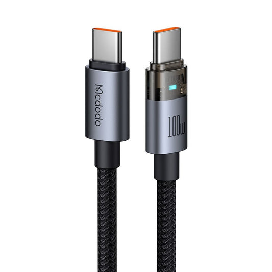 USB-C Data- en Oplaadkabel - USB-C McDodo CA-5580, 100W, 1.2m, Zwart