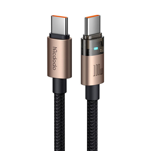 USB-C Data- en Oplaadkabel - USB-C McDodo CA-5581, 100W, 1.2m, Goud