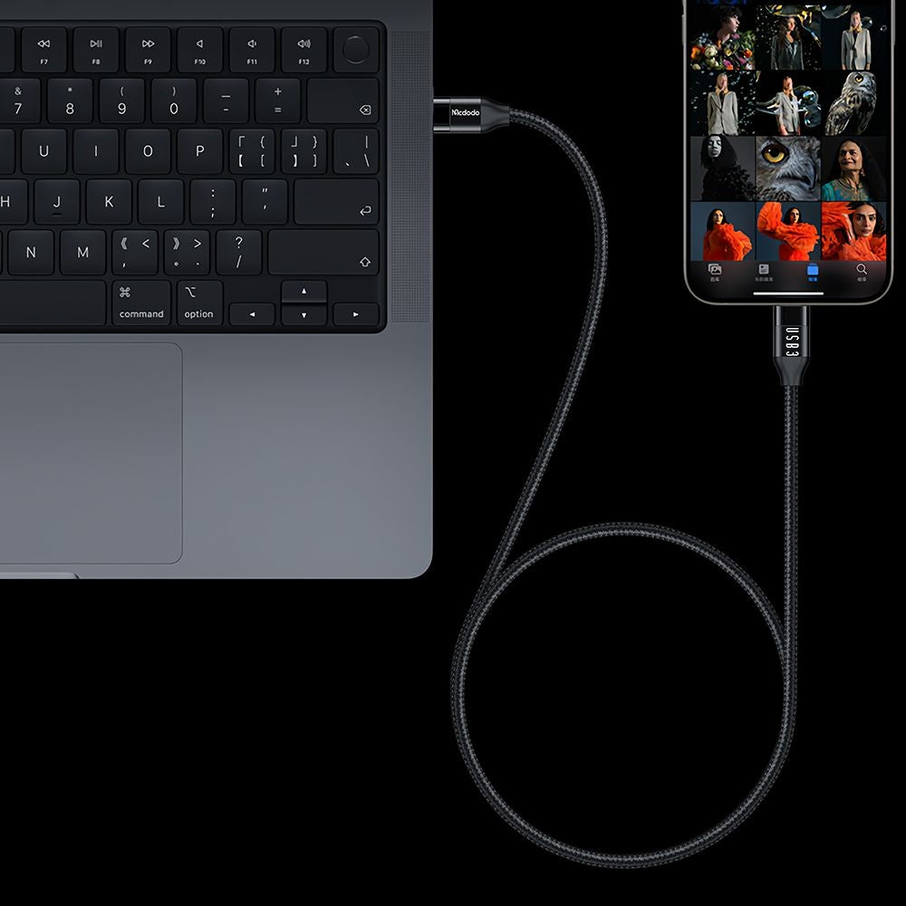 USB-C Data- en Oplaadkabel - USB-C McDodo CA-7132, 100W, 1.2m, Zwart