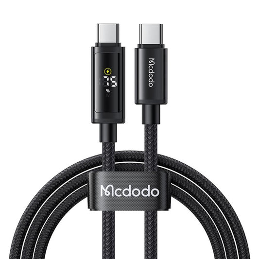 USB-C - USB-C Data- en Oplaadkabel McDodo CA-8000 Display, 100W, 1.2m, Zwart