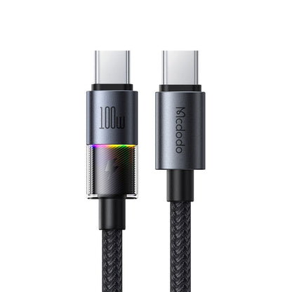 Data- en Oplaadkabel USB-C - USB-C McDodo CA-8200 Colorful, 100W, 1.2m, Zwart
