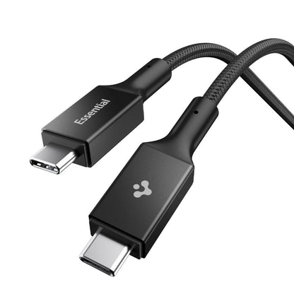 Data- en Oplaadkabel USB-C - USB-C Spigen EB10010CC, 100W, 1m, Zwart