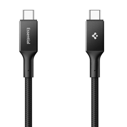 Data- en Oplaadkabel USB-C - USB-C Spigen EB10010CC, 100W, 1m, Zwart