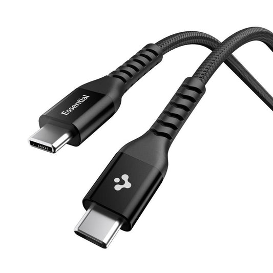 Data- en Oplaadkabel USB-C - USB-C Spigen EB10010CCA, 100W, 1m, Zwart ACA11103