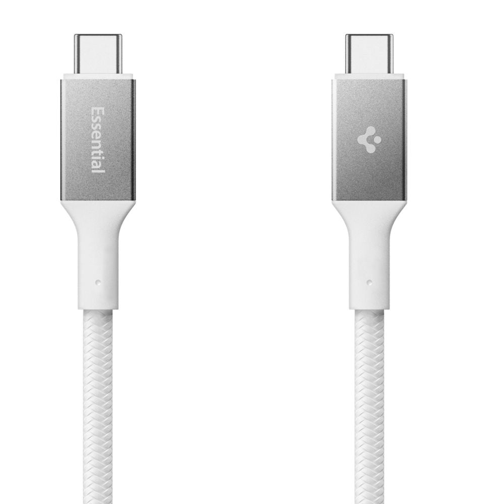 Data- en Oplaadkabel USB-C - USB-C Spigen EB10015CC, 100W, 1.5m, Wit ACA10420