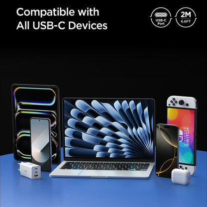 USB-C Data and Charging Cable - USB-C Spigen EB10020CC, 100W, 2m, White ACA08775