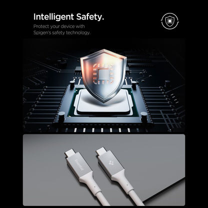 USB-C Data and Charging Cable - USB-C Spigen EB10020CC, 100W, 2m, White ACA08775