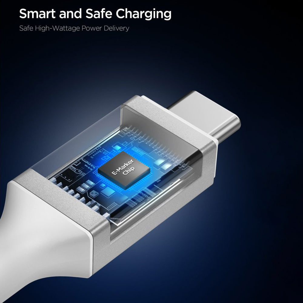 USB-C Data and Charging Cable - USB-C Spigen EB10020CC, 100W, 2m, White ACA08775