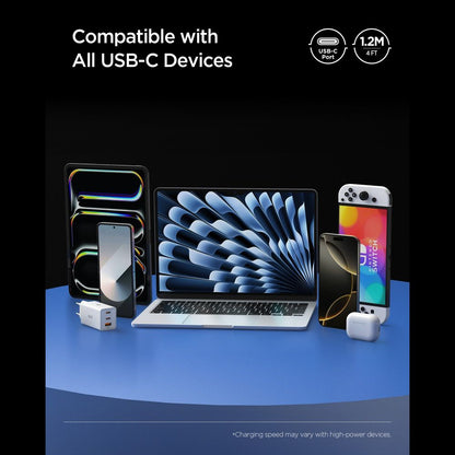 USB-C Data- en Oplaadkabel - USB-C Spigen EB24012CC, 240W, 1.2m, Zwart