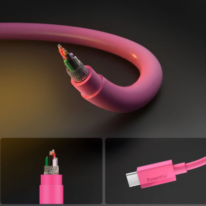 USB-C Data- en Oplaadkabel - USB-C Spigen EB6010CC, 60W, 1m, Roze ACA10414