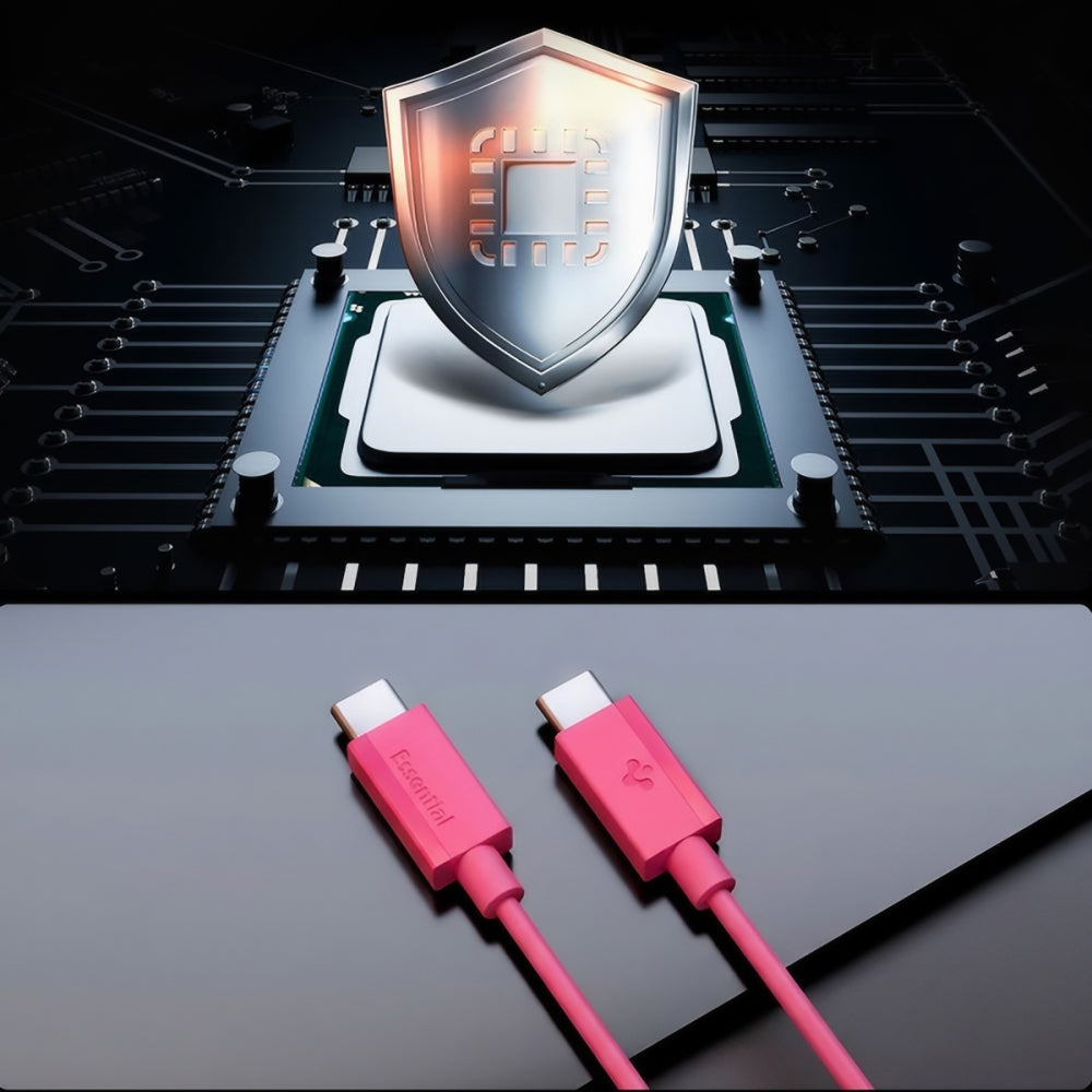 USB-C Data- en Oplaadkabel - USB-C Spigen EB6010CC, 60W, 1m, Roze ACA10414
