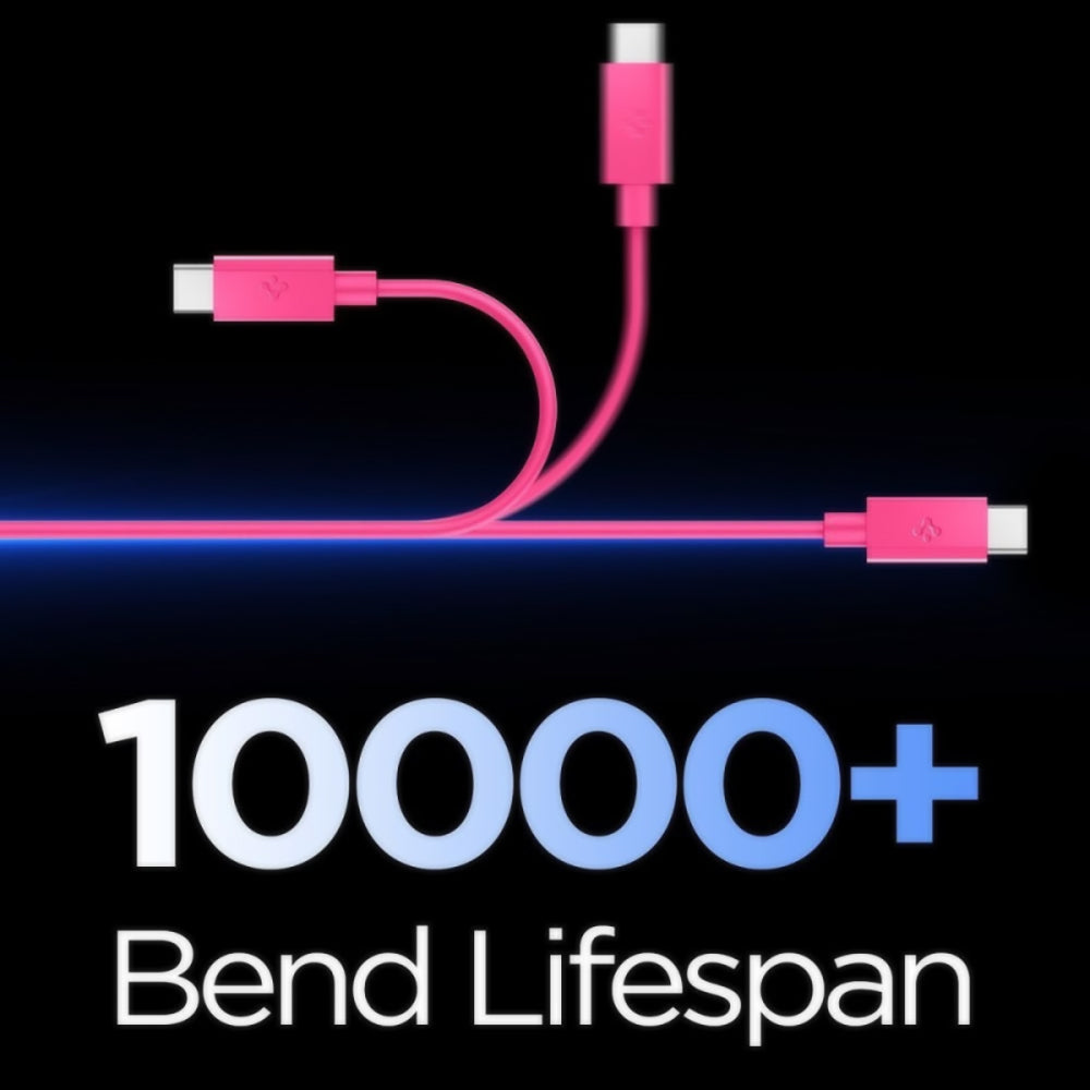 USB-C Data- en Oplaadkabel - USB-C Spigen EB6010CC, 60W, 1m, Roze ACA10414