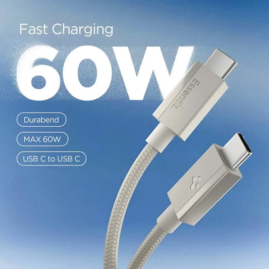USB-C Data- en Oplaadkabel - USB-C Spigen EB6015CC, 60W, 1,5m, Titan Grijs ACA10419